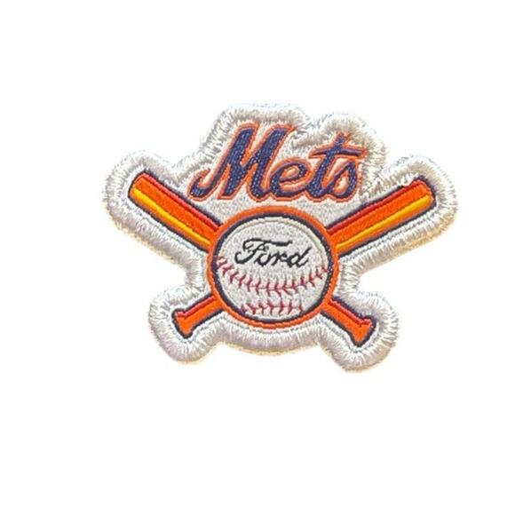Major League Baseball Bat Team Logo Ford Patch Badge New York Mets MLB - Picture 1 of 1